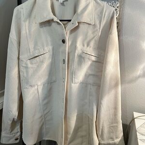 Cream Corduroy Women's Jacket